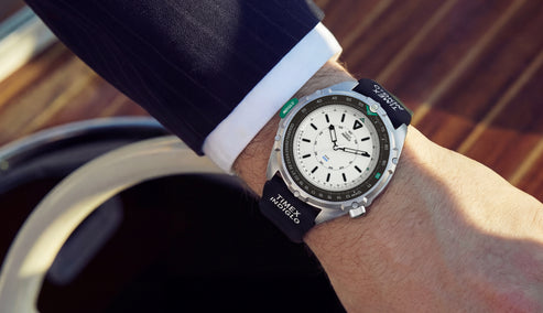 Timex Reloj analógico para hombre con correa de tela Navi XL, Negro