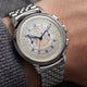 Marlin® Neo Classic Chronograph with a stainless-steel bracelet worn on a wrist.
