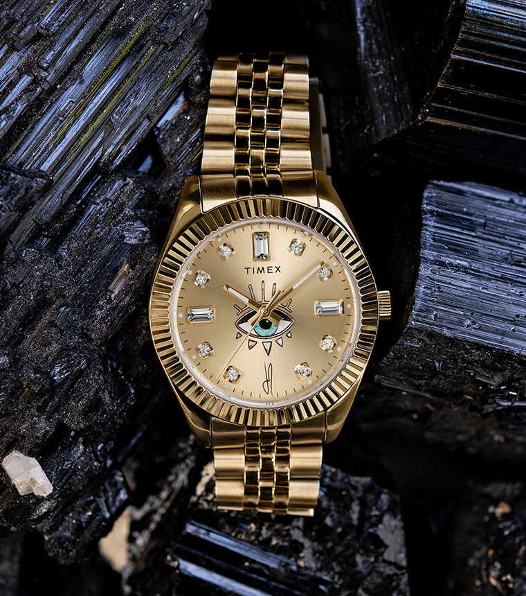 Stainless steel gold hot sale watch mens