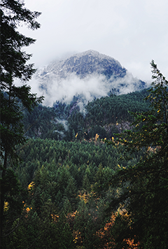 Image of a smoky mountain