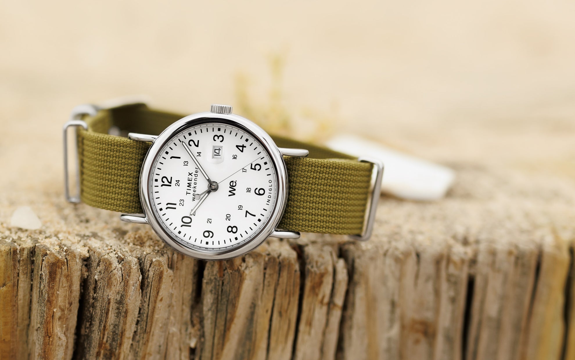 Weekender Green Fabric Strap Watch