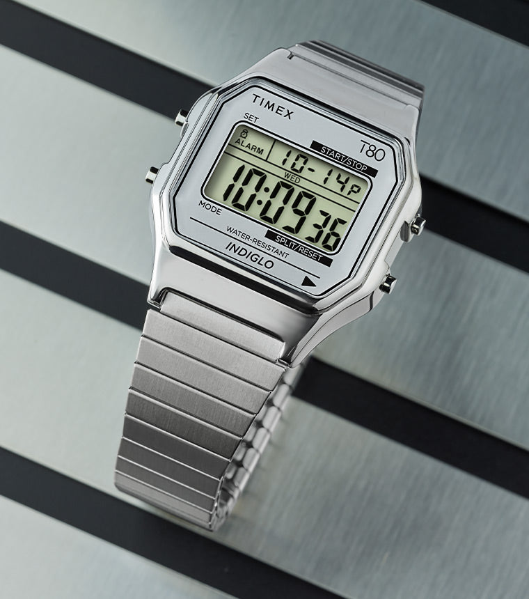 a beauty shot of timex t80 watch 