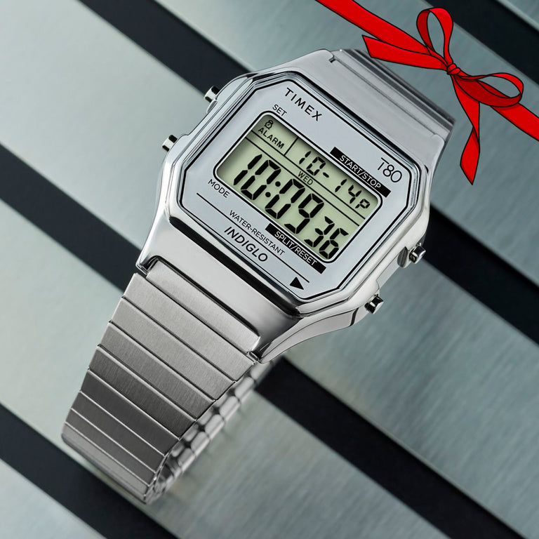 TW2W68200 Timex 80 34mm Stainless Steel Expansion Band Watch Campaign Key Silhouettes (Beauty shots) Image