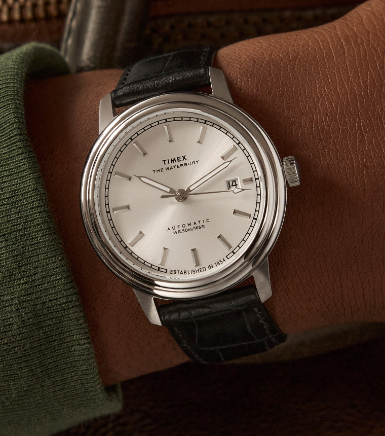 TW2Y22900 Waterbury Metropolitan Automatic 41mm Leather Strap Watch  Caseback with Attachment Image