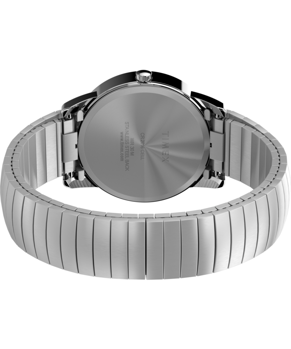 TIMEX Orologio Uomo Easy Reader 38 Mm, Cinturino Di Espansione In Acciaio, Impermeabile 30m, Indiglo