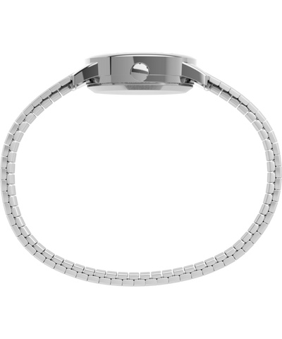 JewelryWe Vrouwen Big Dial Easy Reader Watch Floral Elastische Stretch Band Polshorloge, voor Xmas, Zilver-wit JewelryWe Vrouwen Big Dial Easy Reader Watch Floral Elastische Stretch Band Polshorloge, voor Xmas, Zilver-wit