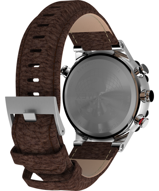 T2N721 Intelligent Quartz® Tide Temp Compass 45mm Leather Strap Watch Caseback with Attachment Image