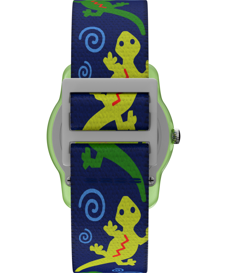 T72881 TIMEX TIME MACHINES® 29mm Green Gecko Elastic Fabric Kids Watch Strap Image