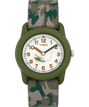 T78141 TIMEX TIME MACHINES® 29mm Green Camo Elastic Fabric Kids Watch Primary Image