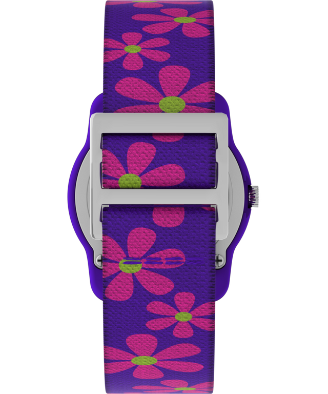 T89022 TIMEX TIME MACHINES® 29mm Purple Floral Elastic Fabric Kids Watch Strap Image