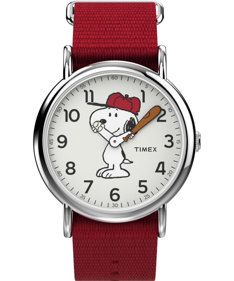 TW2R41400 Timex x Peanuts Snoopy 38mm Fabric Strap Watch Primary Image