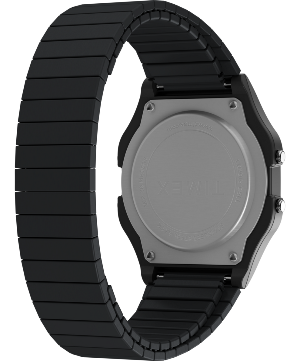 TW2R67000 Timex T80 34mm Stainless Steel Expansion Band Watch Caseback with Attachment Image