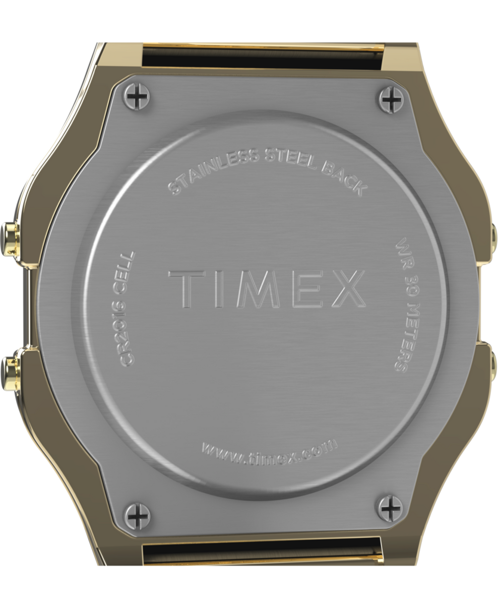 TW2R79000 Timex T80 34mm Stainless Steel Expansion Band Watch Caseback Image