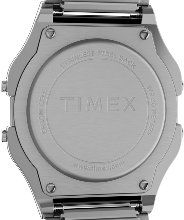 TW2R79100 Timex T80 34mm Stainless Steel Expansion Band Watch Caseback Image
