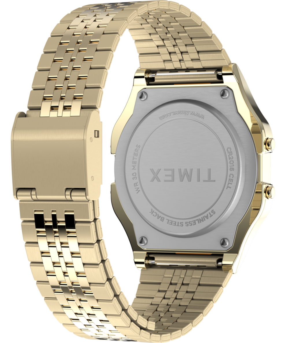 TW2R79200 Timex T80 34mm Stainless Steel Bracelet Watch Caseback with Attachment Image
