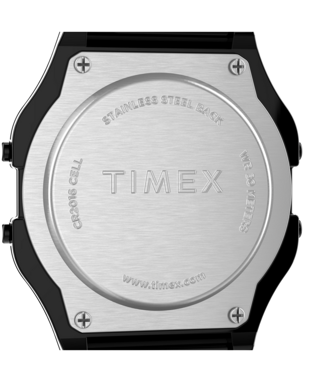 TW2R79400 Timex T80 34mm Stainless Steel Bracelet Watch Caseback Image