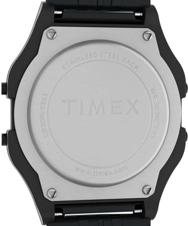 TW2R79400 Timex T80 34mm Stainless Steel Bracelet Watch Caseback Image