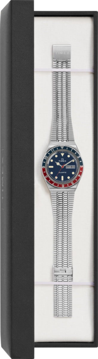 TW2T80700 Q Timex Reissue 38mm Stainless Steel Bracelet Watch Caseback with Attachment Image