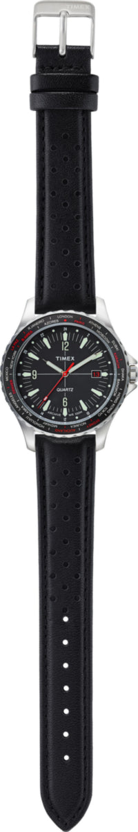 TW2U25900 Navi World Time 38mm Leather Strap Watch Profile Image