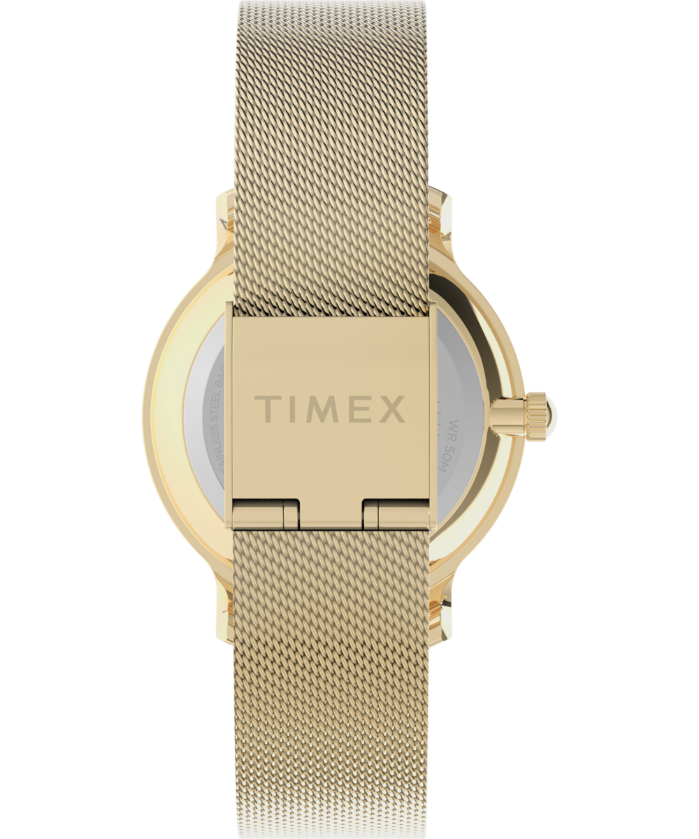 Timex Women's Transcend 31mm TW2U86600VQ Mechanical Hand Wind Watch Timex Transcend 31mm Black Dial Quartz TW2W21500 Women\u0027s Gold