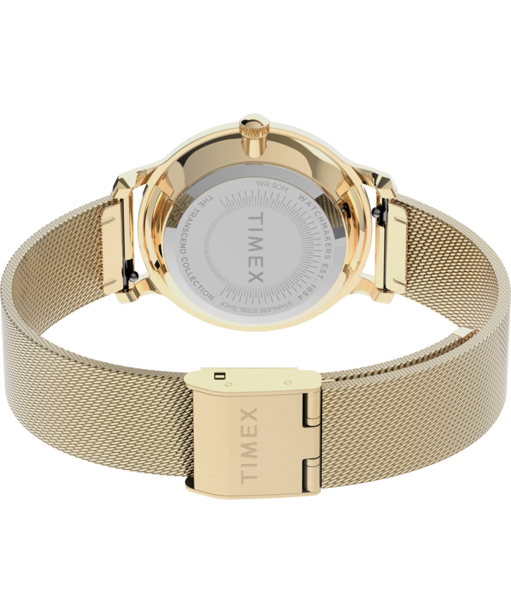 Timex Women's Transcend 31mm TW2U86600VQ Mechanical Hand Wind Watch Timex Transcend 31mm Black Dial Quartz TW2W21500 Women\u0027s Gold