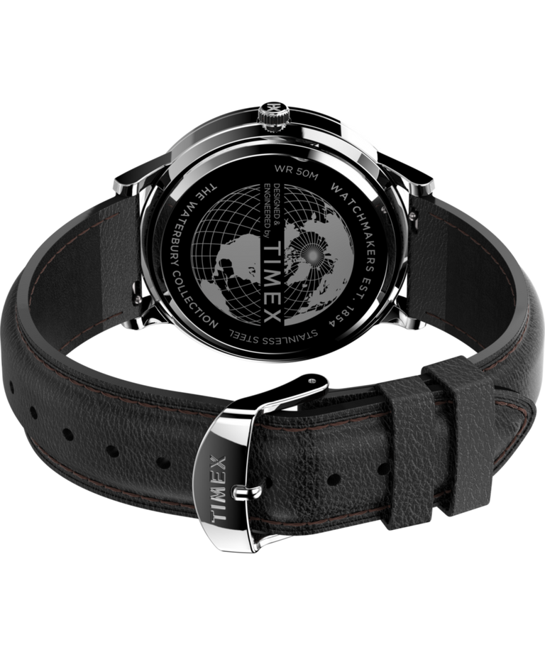 TW2U88400 Waterbury Classic Day/Date 40mm Leather Strap Watch Caseback with Attachment Image