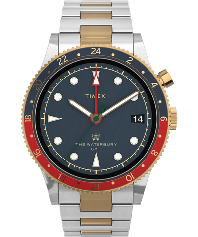 TW2U90600 Waterbury Traditional GMT 39mm Stainless Steel Bracelet Watch Primary Image