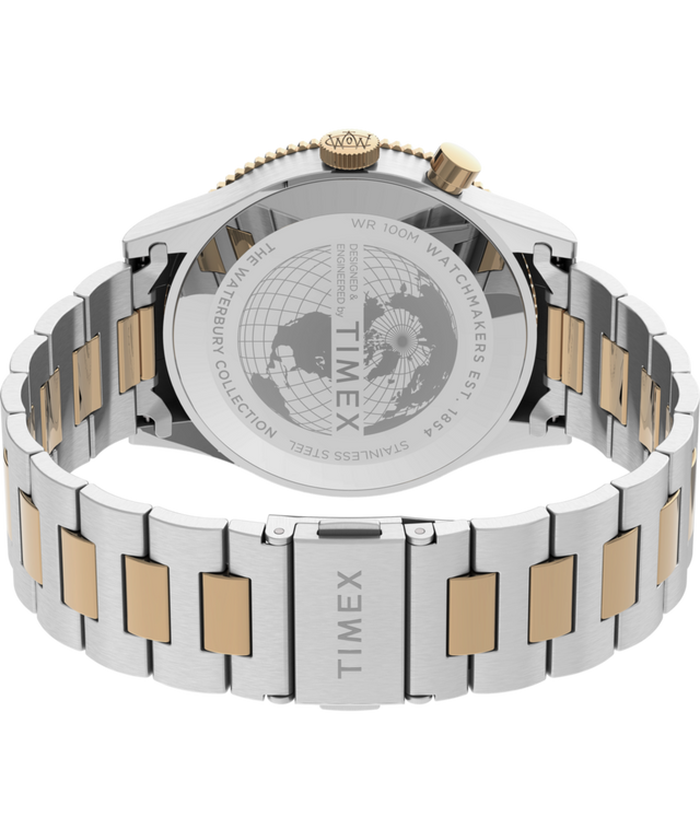 TW2U90600 Waterbury Traditional GMT 39mm Stainless Steel Bracelet Watch Caseback with Attachment Image