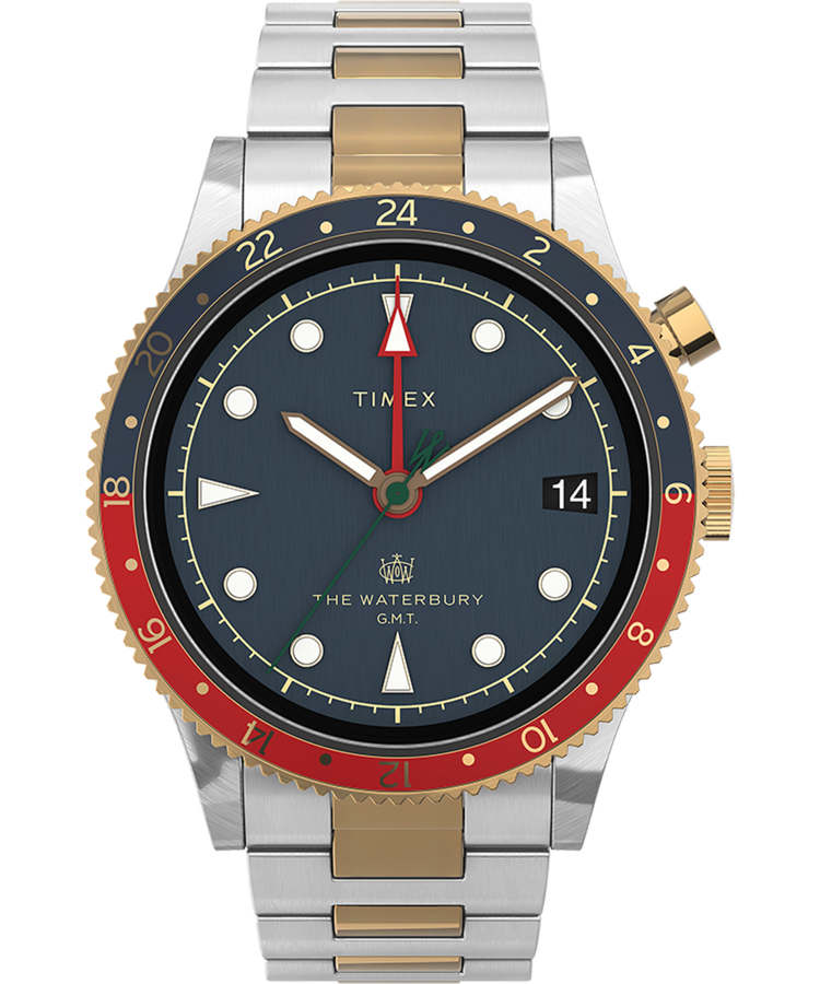 TW2U90600UK Waterbury Traditional GMT 39mm Stainless Steel Bracelet Watch primary image