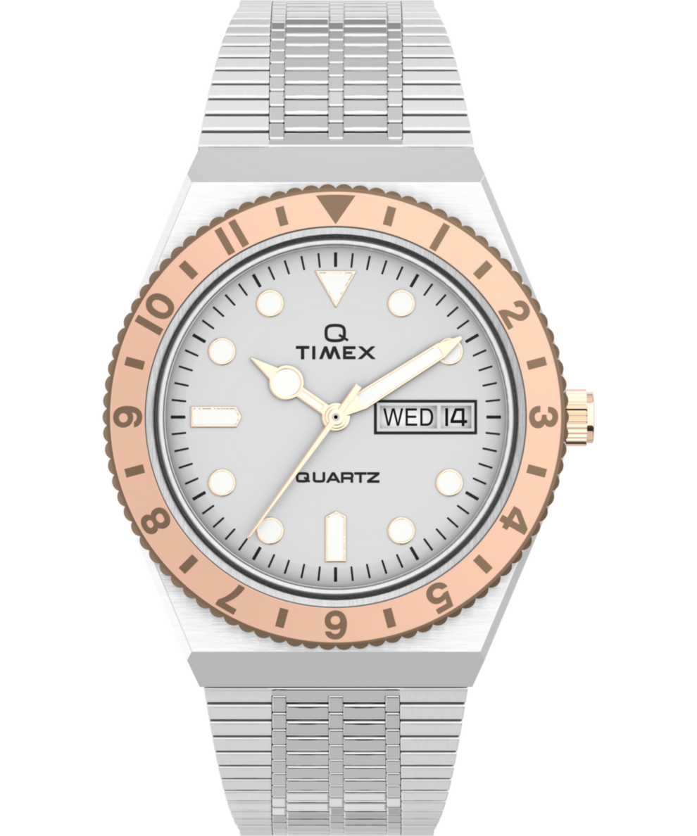 TW2U95600 Q Timex 36mm Stainless Steel Bracelet Watch Primary Image