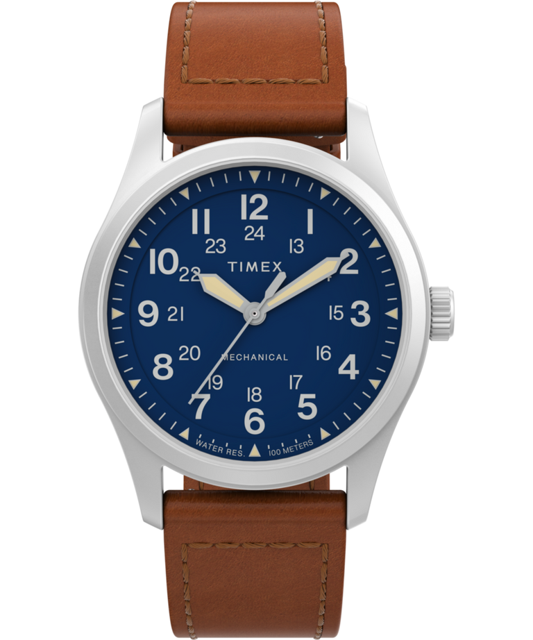 Expedition Field Post Mechanical 38mm Eco Friendly Leather Strap Watch