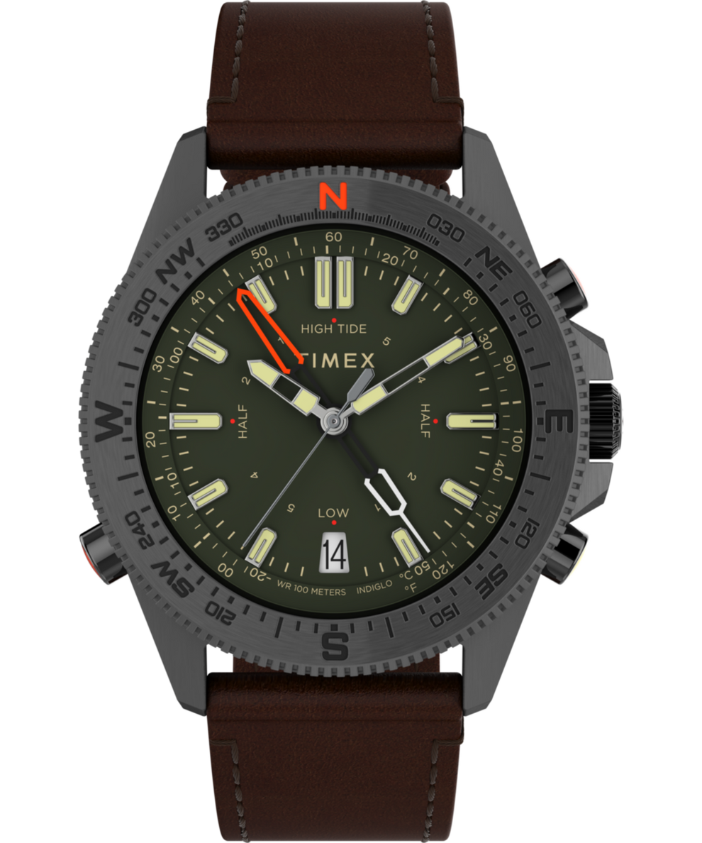 TW2V04000 Expedition Tide-Temp-Compass 43mm Eco-Friendly Leather Strap Watch Primary Image