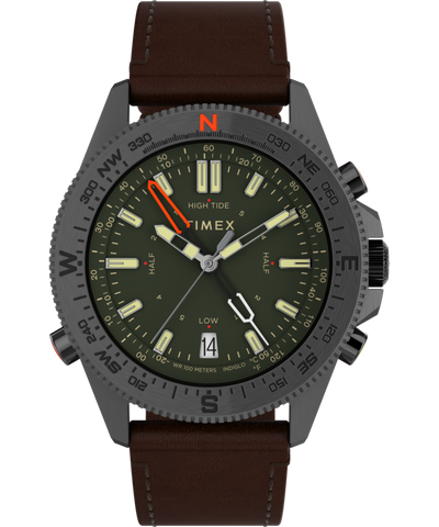 TW2V04000 Expedition Tide-Temp-Compass 43mm Eco-Friendly Leather Strap Watch Primary Image