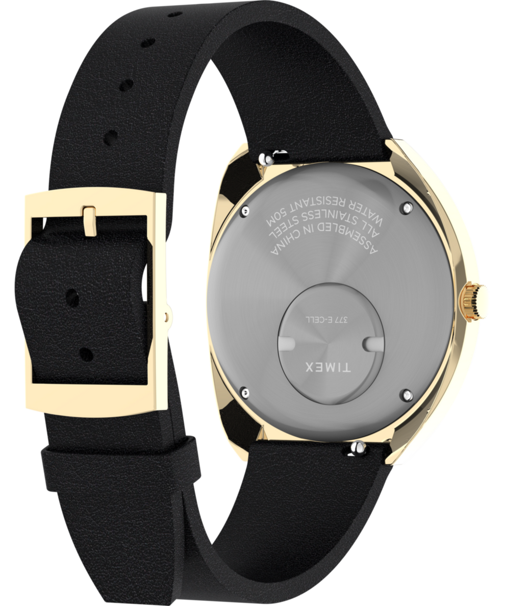 TW2V25400 Q Timex 1972 Reissue 43x39mm Leather Strap Watch Caseback with Attachment Image