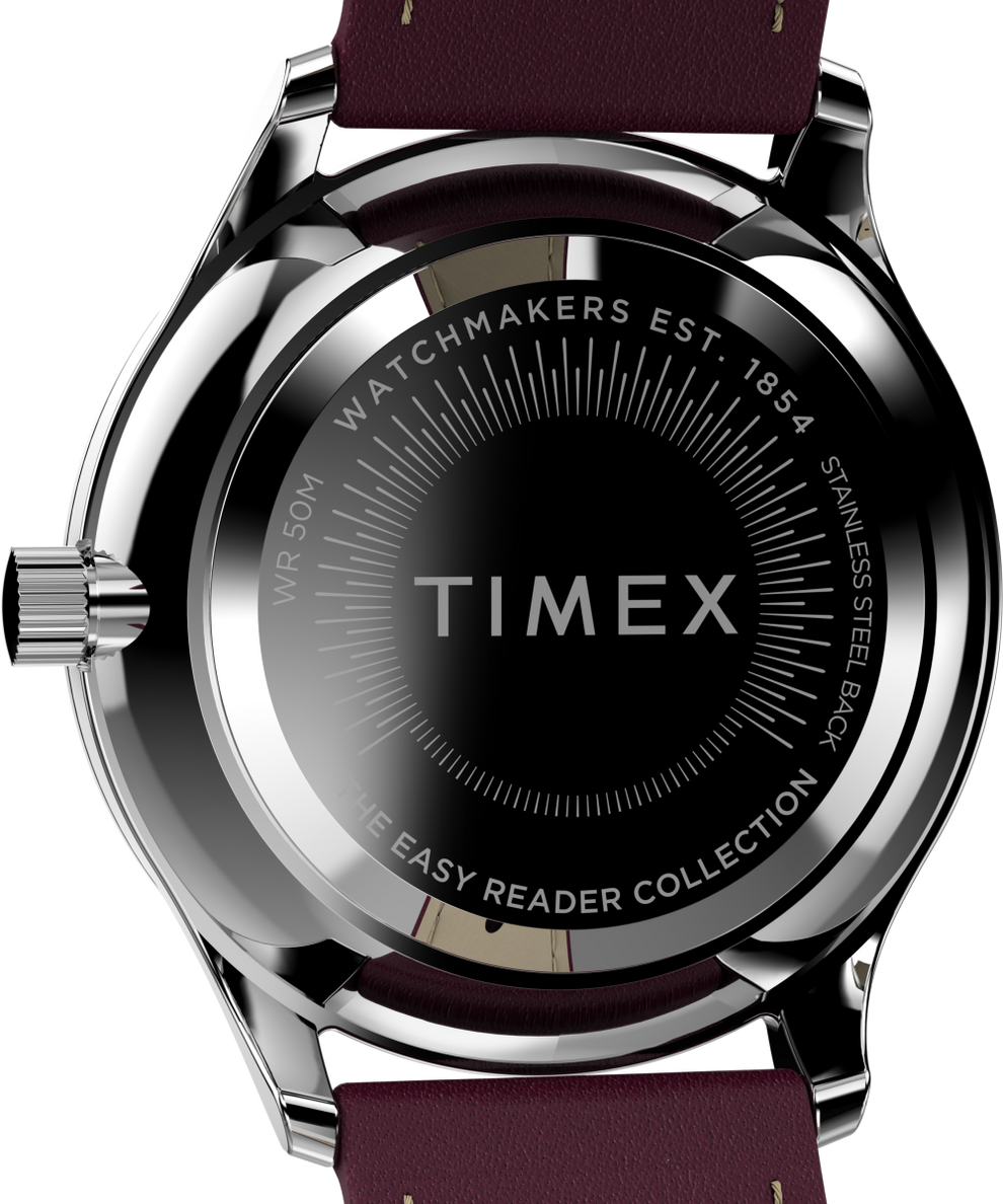 TW2V36100UK Modern Easy Reader 32mm Leather Strap Watch caseback image