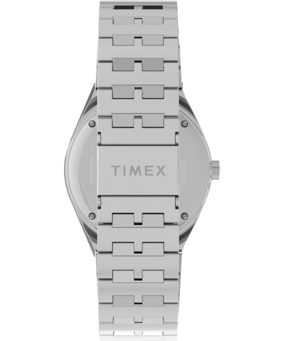 TW2V38000UK Q Timex GMT 38mm Stainless Steel Bracelet Watch strap image