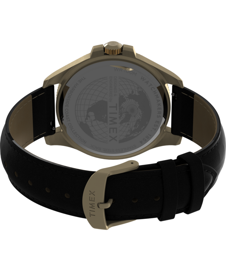 TW2V42200 Harborside Coast 43mm Leather Strap Watch Caseback with Attachment Image
