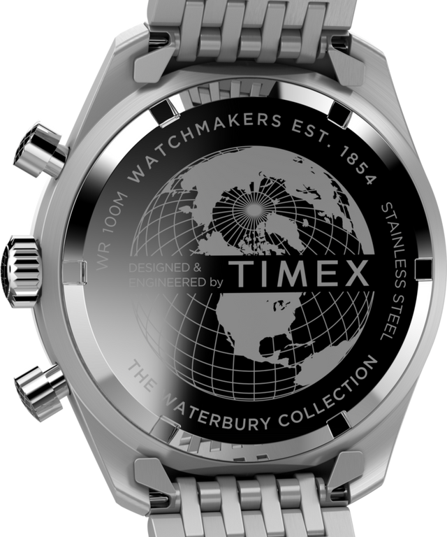TW2V42400 Waterbury Chronograph 41mm Stainless Steel Bracelet Watch Caseback Image