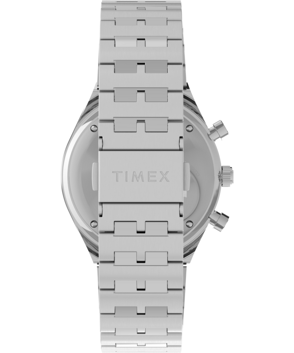 TW2V42600 Q Timex Chronograph 40mm Stainless Steel Bracelet Watch Strap Image