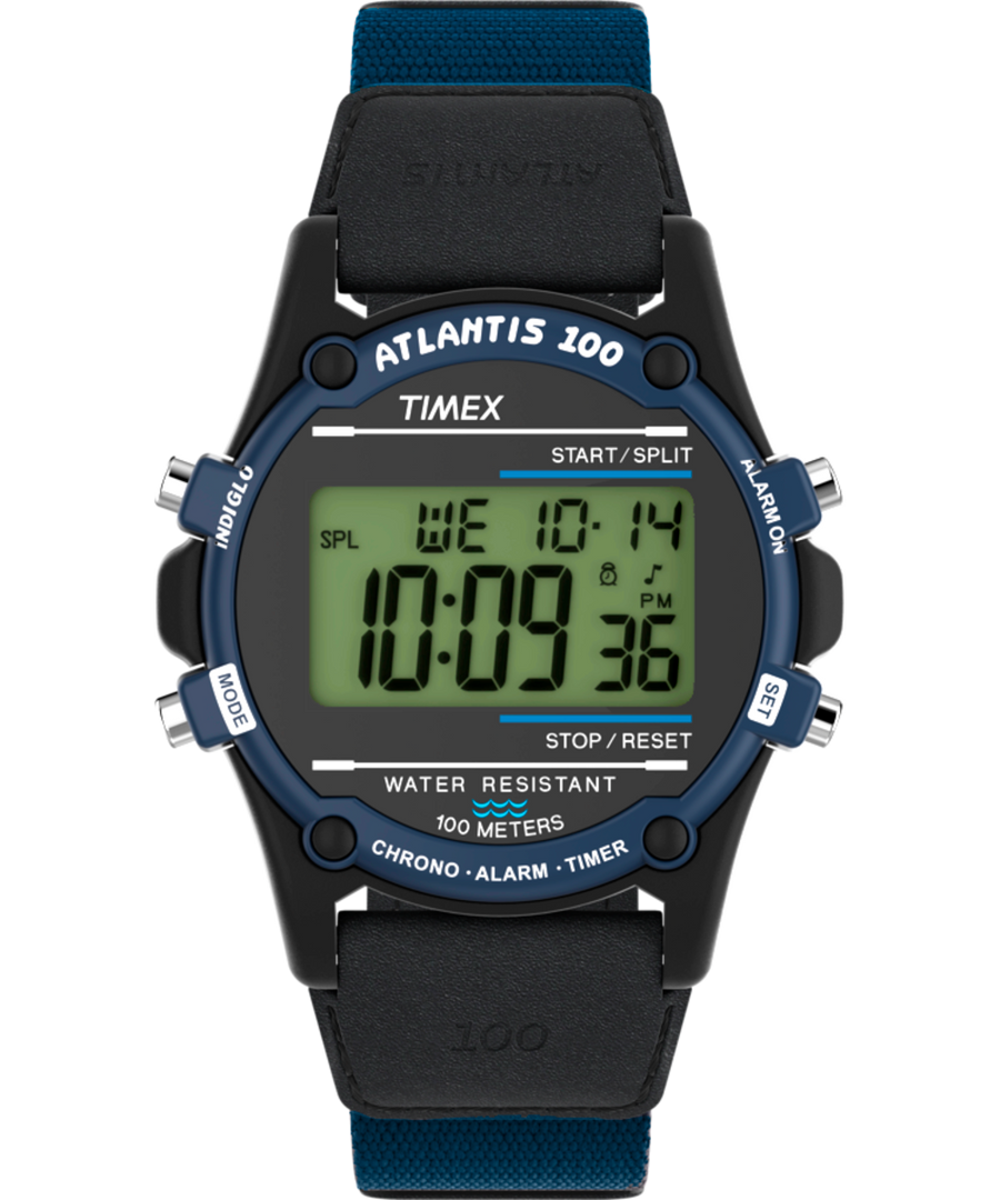 Atlantis 40mm Fabric and Leather Strap Watch