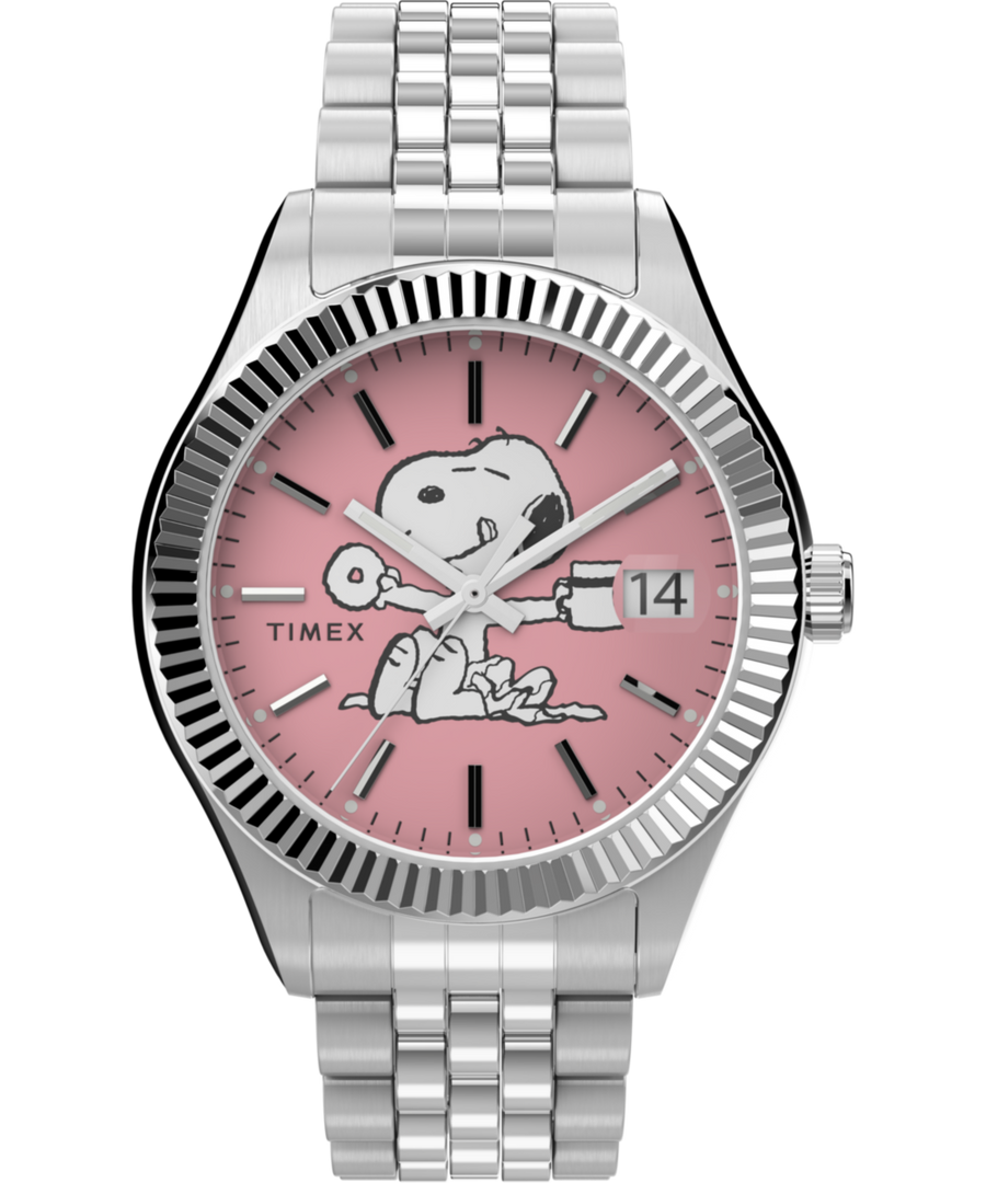 TW2V47400 Timex x Peanuts® Timex Legacy 34mm Stainless Steel Bracelet Watch Primary Image