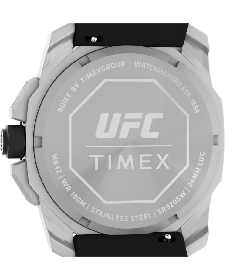 TW2V58600 Timex UFC Icon Chronograph 45mm Silicone Strap Watch Caseback Image