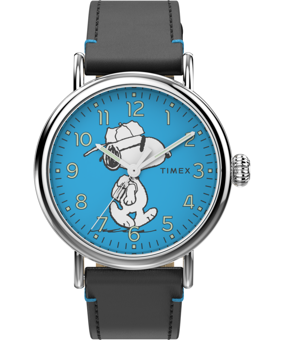 TW2V60600 Timex Standard x Peanuts Featuring Snoopy Back to School 40mm Leather Strap Watch Primary Image