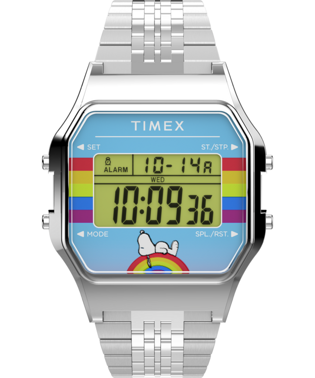 TW2V61300 Peanuts® x Timex 80 Dream in Color 34mm Stainless Steel Bracelet Watch Primary Image