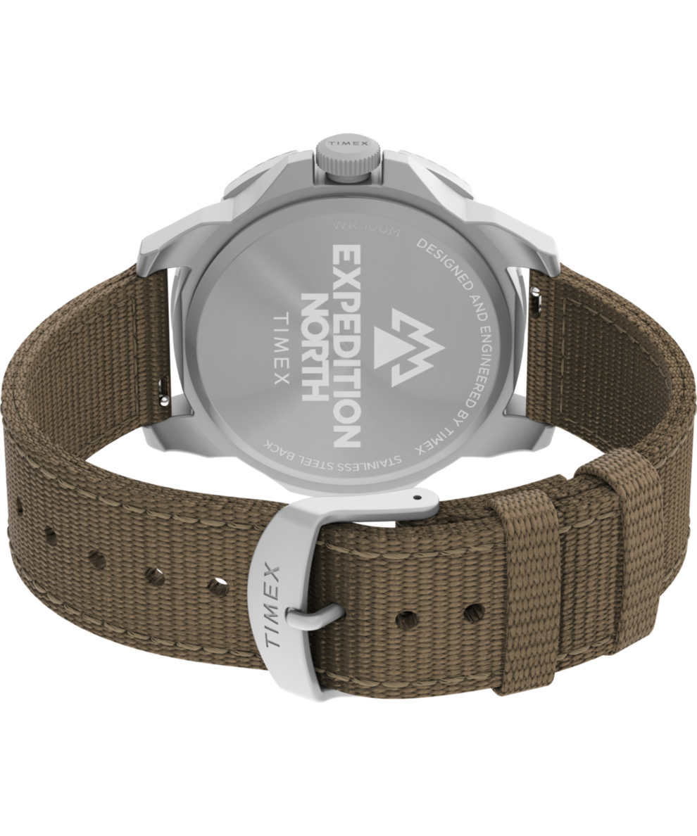 TW2V62400 Expedition Ridge 43mm Recycled Materials Fabric Strap Watch Caseback with Attachment Image