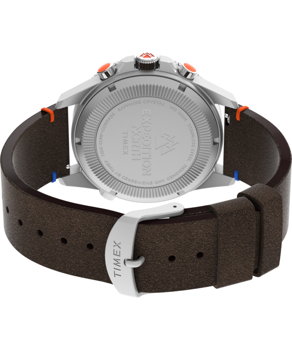 Expedition Tide Temp Compass 43mm Eco Friendly Leather Strap Watch TW2V64400 Timex UK