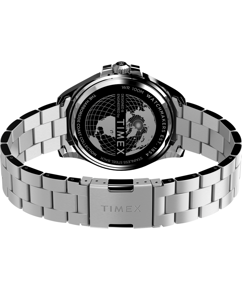 TW2V65300UK Harborside Coast 43mm Stainless Steel Bracelet Watch back (with strap) image