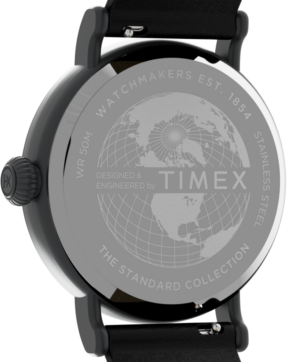 TW2V67700 Timex Standard Dia de los Muertos 40mm Leather Strap Watch Caseback Image