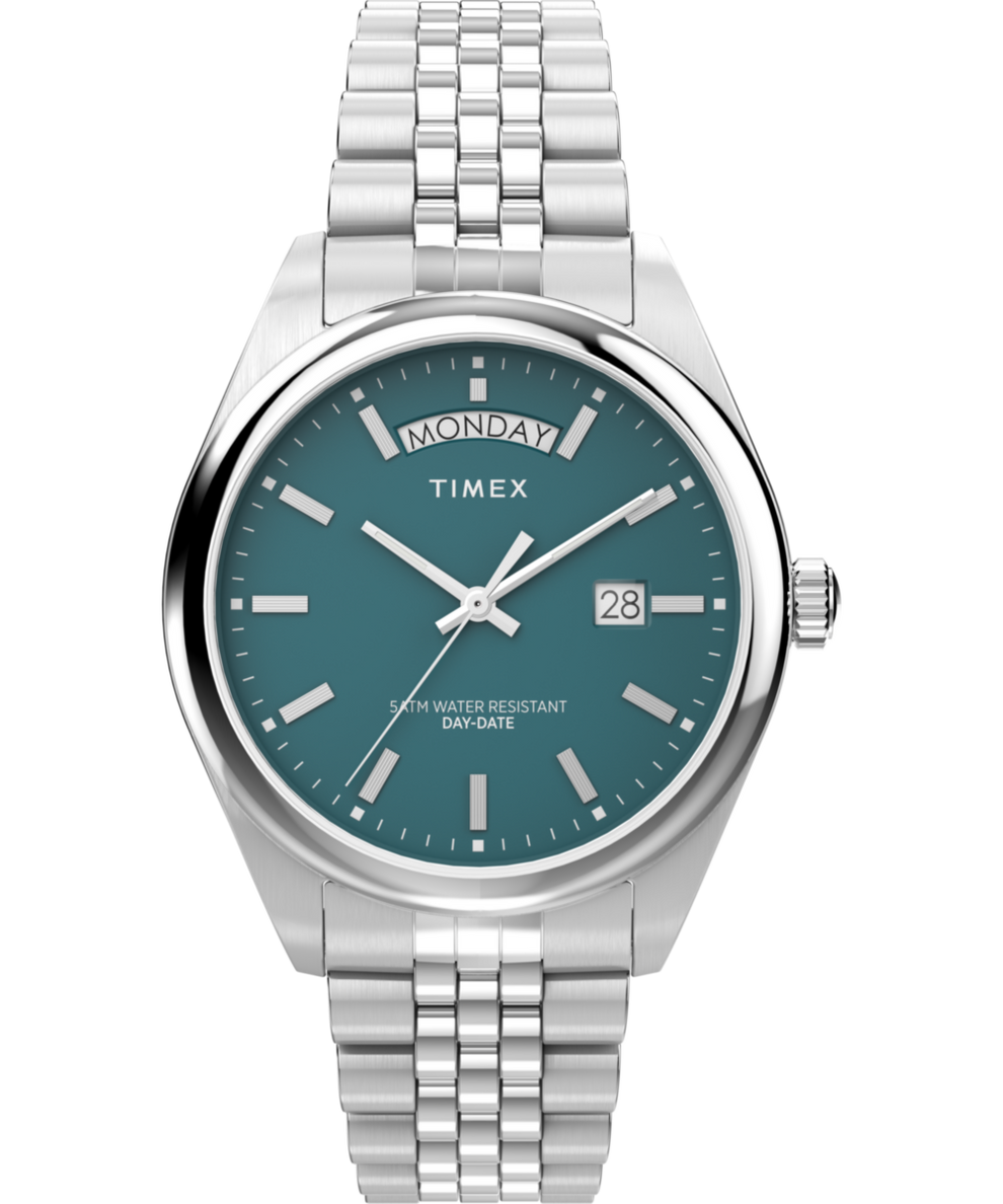 TW2V68000 Timex Legacy Day and Date 41mm Stainless Steel Bracelet Watch Primary Image