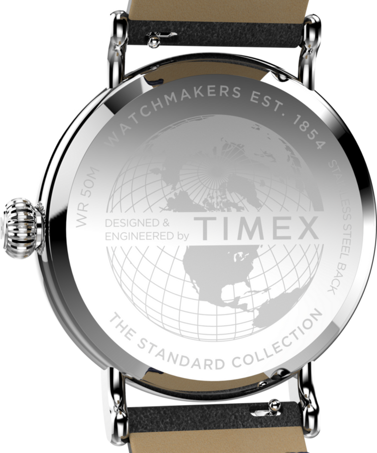 TW2V71300UK Timex Standard 40mm Eco-Friendly Leather Strap Watch caseback image